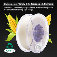 eSUN Luminous Rainbow PLA 1.75mm 3D Printer Filament 1KG Glow in the Dark