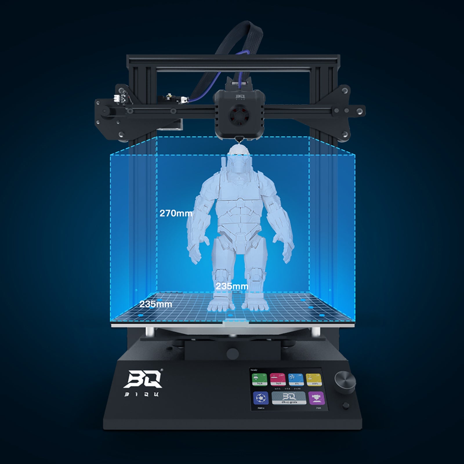 BIQU B1 SE FDM 3D Printer HD Color Screen Full Metal Extruder Upgrade 32Bit Control Board with Auto-Leveling Function Printer