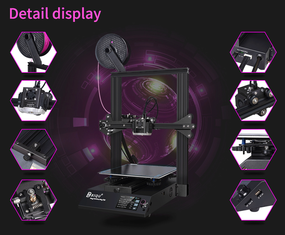 BIQU B1 3D Printer TFT35 B1 V3.0 Dual Operation System FDM 3D printer