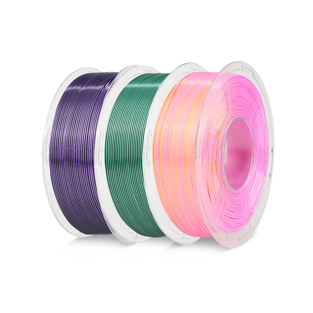 [MOQ: 3KG] Multi-Color SILK Filament(Dual-color, Tri-color and Four-color) 3D Printer Filament 1KG