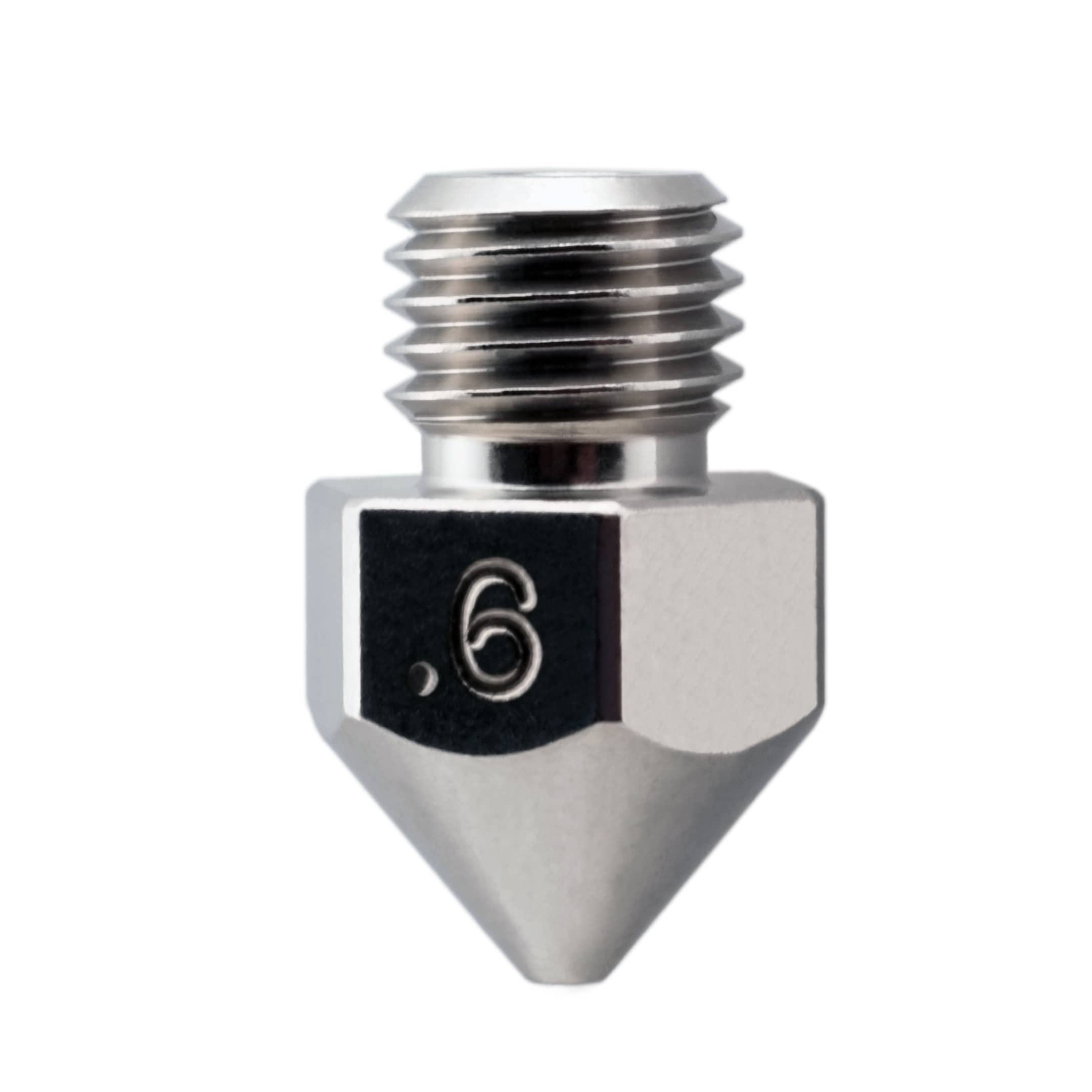 Plated Wear Resistant Nozzle for Creality CR-10S Pro/CR-10 MAX Original hotend ONLY (M6x.75mm Threads)