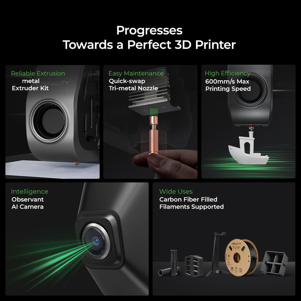 Creality K1C 3D Printer | Support Carbon Fiber