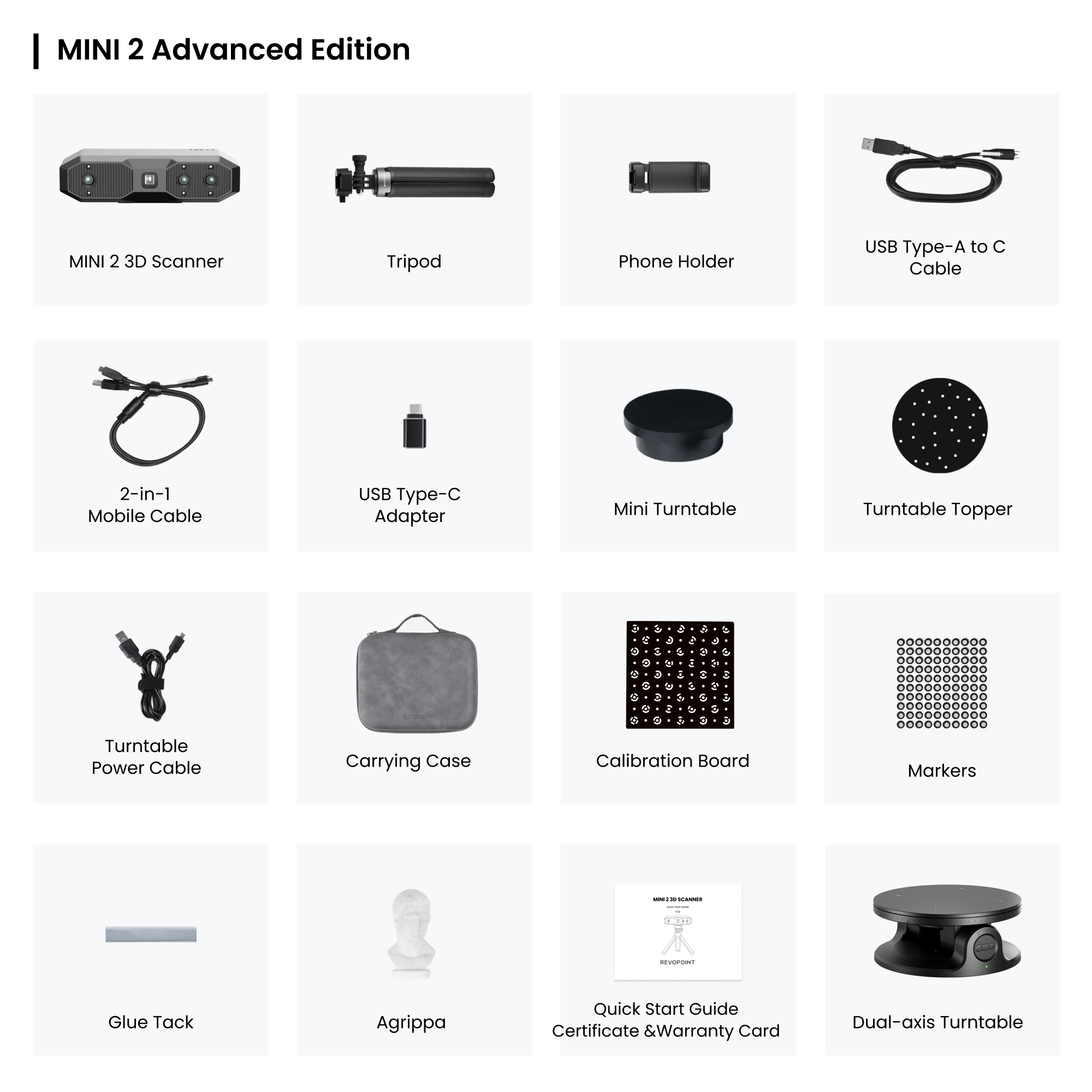 MINI 2 3D Scanner: Blue Light丨Precision 0.02 mm