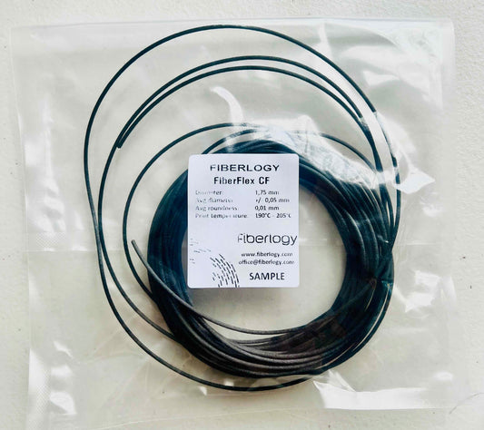 Fiberlogy FiberFlex CF Sample size 18-30g - Flexible Carbon Fiber 3D Printing Filament 1.75mm, Sample