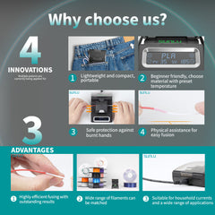 SUNLU Filament Connector FC01, Fusion Splicer, Weldable to 1.75mm PLA, ABS, PETG, PCL, PA and PC Filament