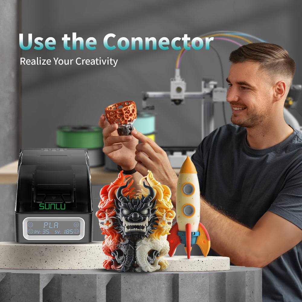 SUNLU Filament Connector FC01, Fusion Splicer, Weldable to 1.75mm PLA, ABS, PETG, PCL, PA and PC Filament