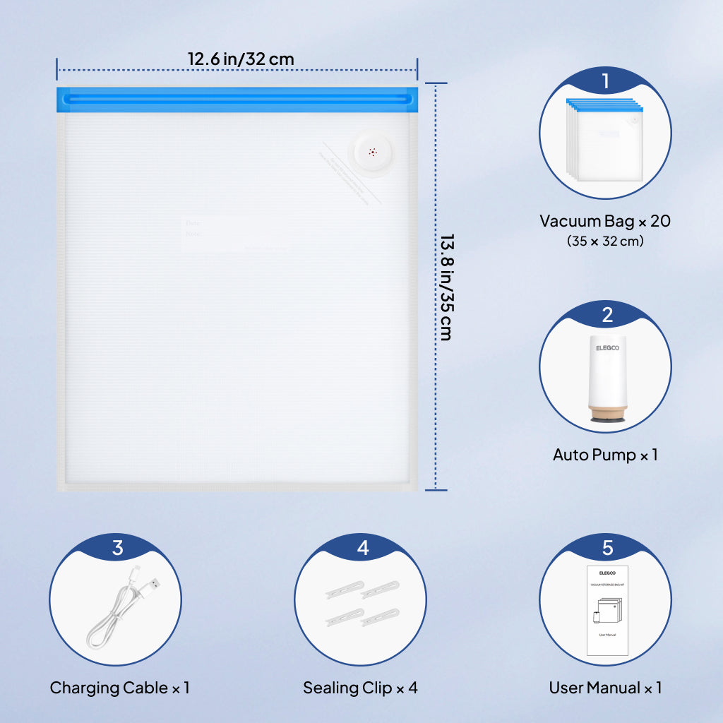 Filament Vacuum Storage Bags Kit (20 Pcs)