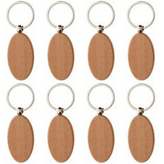 Wooden ID Tags Blank Rectangle Wooden Key Chain Diy