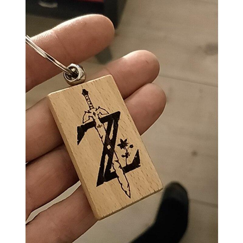 Wooden ID Tags Blank Rectangle Wooden Key Chain Diy