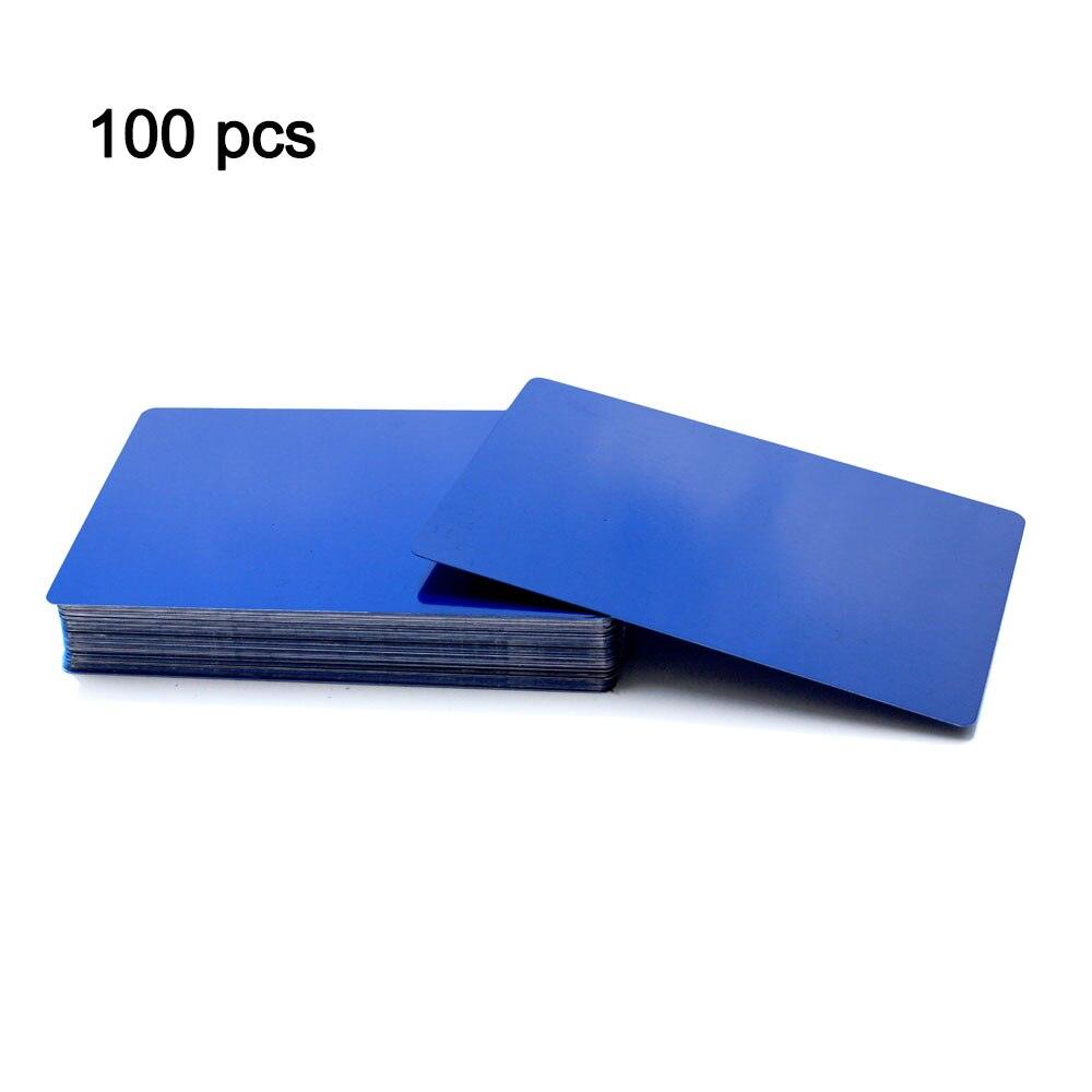 Twotrees 100 Pcs Metal Business Card 0.2mm Thickness Aluminum Alloy Blanks Card