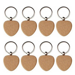 Wooden ID Tags Blank Rectangle Wooden Key Chain Diy