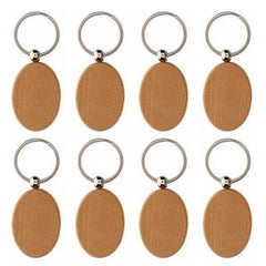 Wooden ID Tags Blank Rectangle Wooden Key Chain Diy