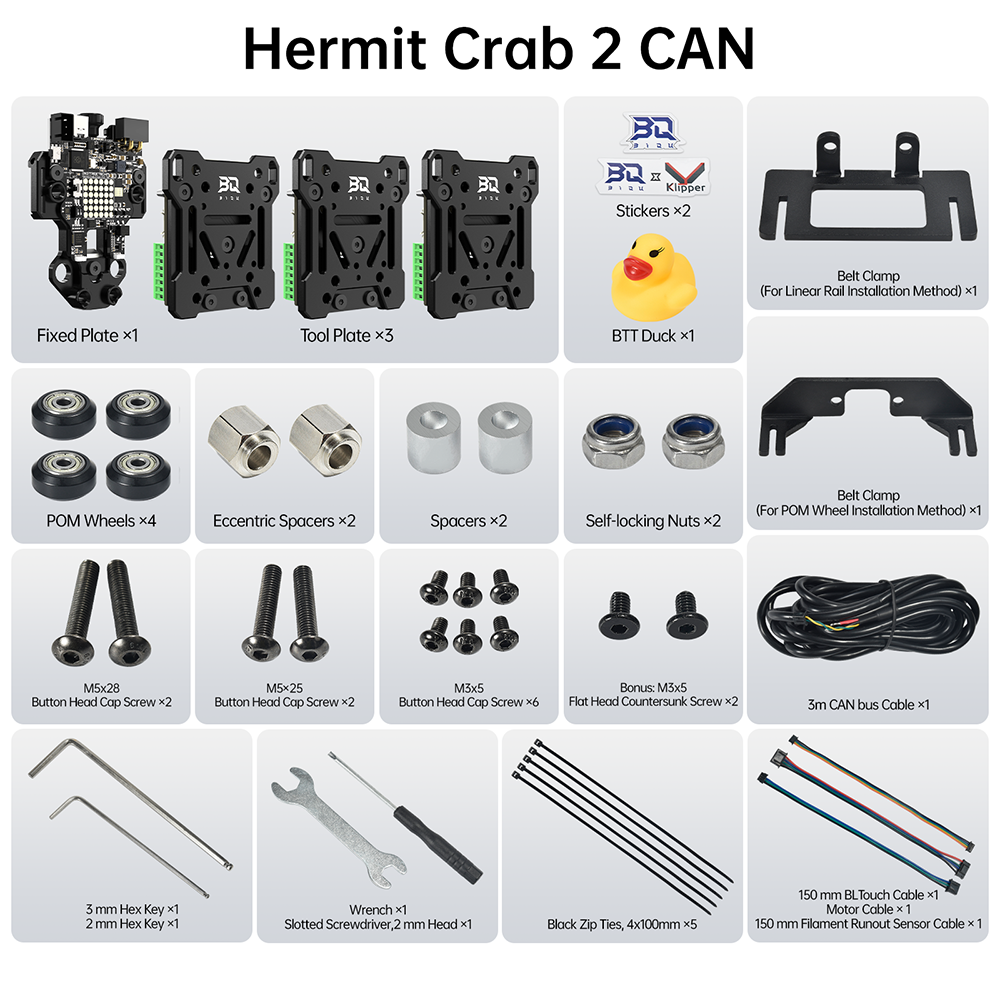 BIQU Hermit Crab V2.0 Quick Change Extruder Hotend Tool for 3D Printing