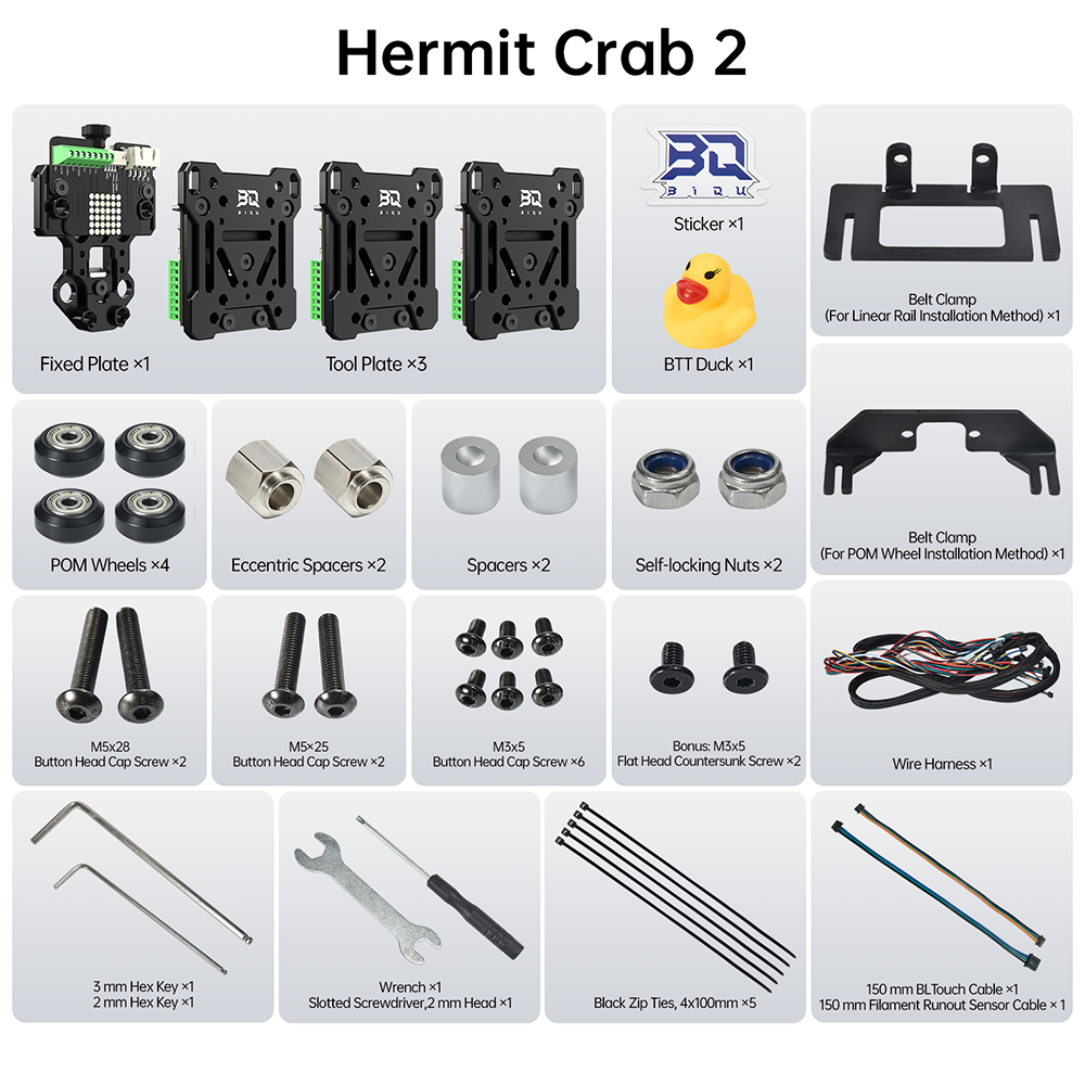 BIQU Hermit Crab V2.0 Quick Change Extruder Hotend Tool for 3D Printing