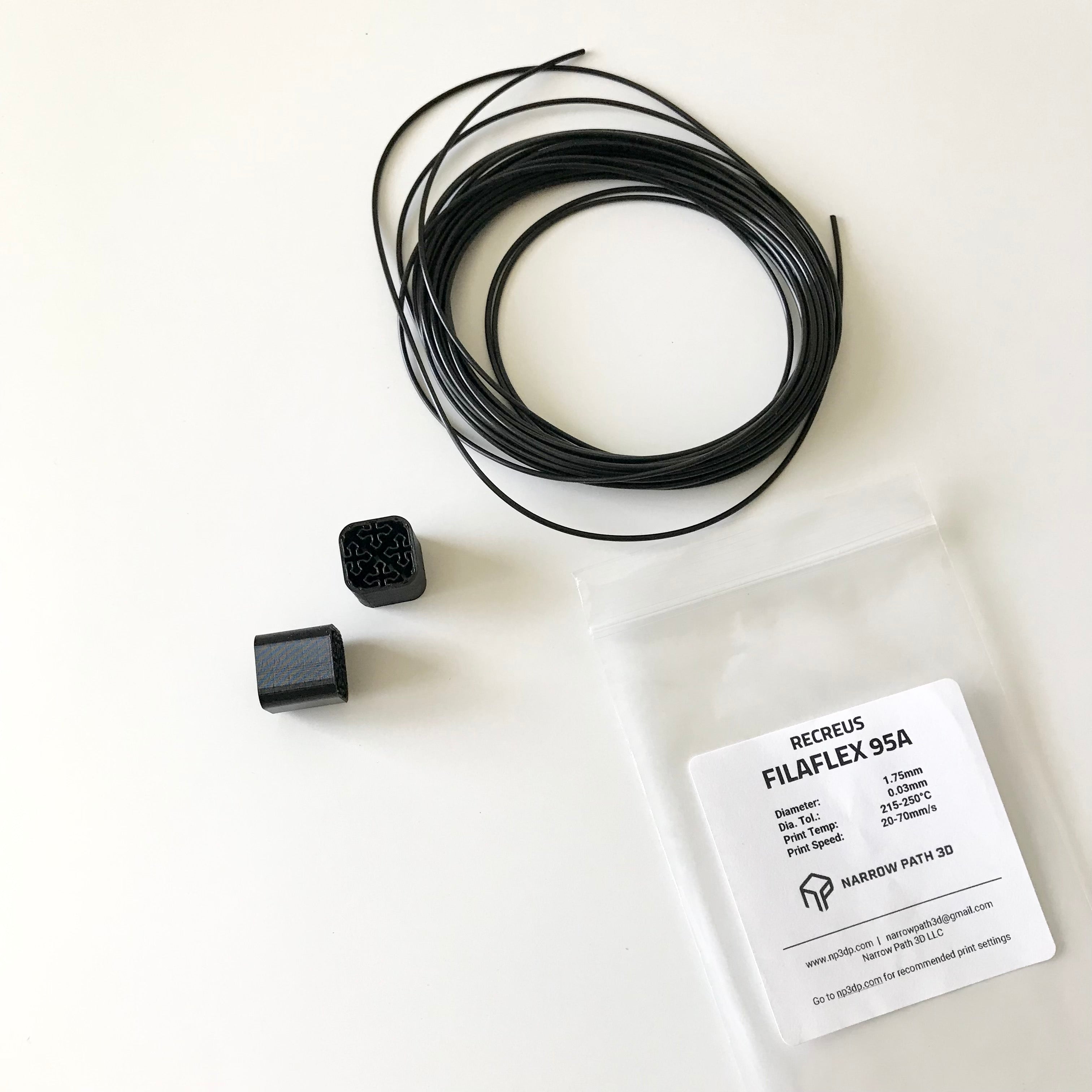 FILAFLEX 95A Sample Size 25gm, Easy to Print Flexible TPU 3D Printing Material US, 1.75mm