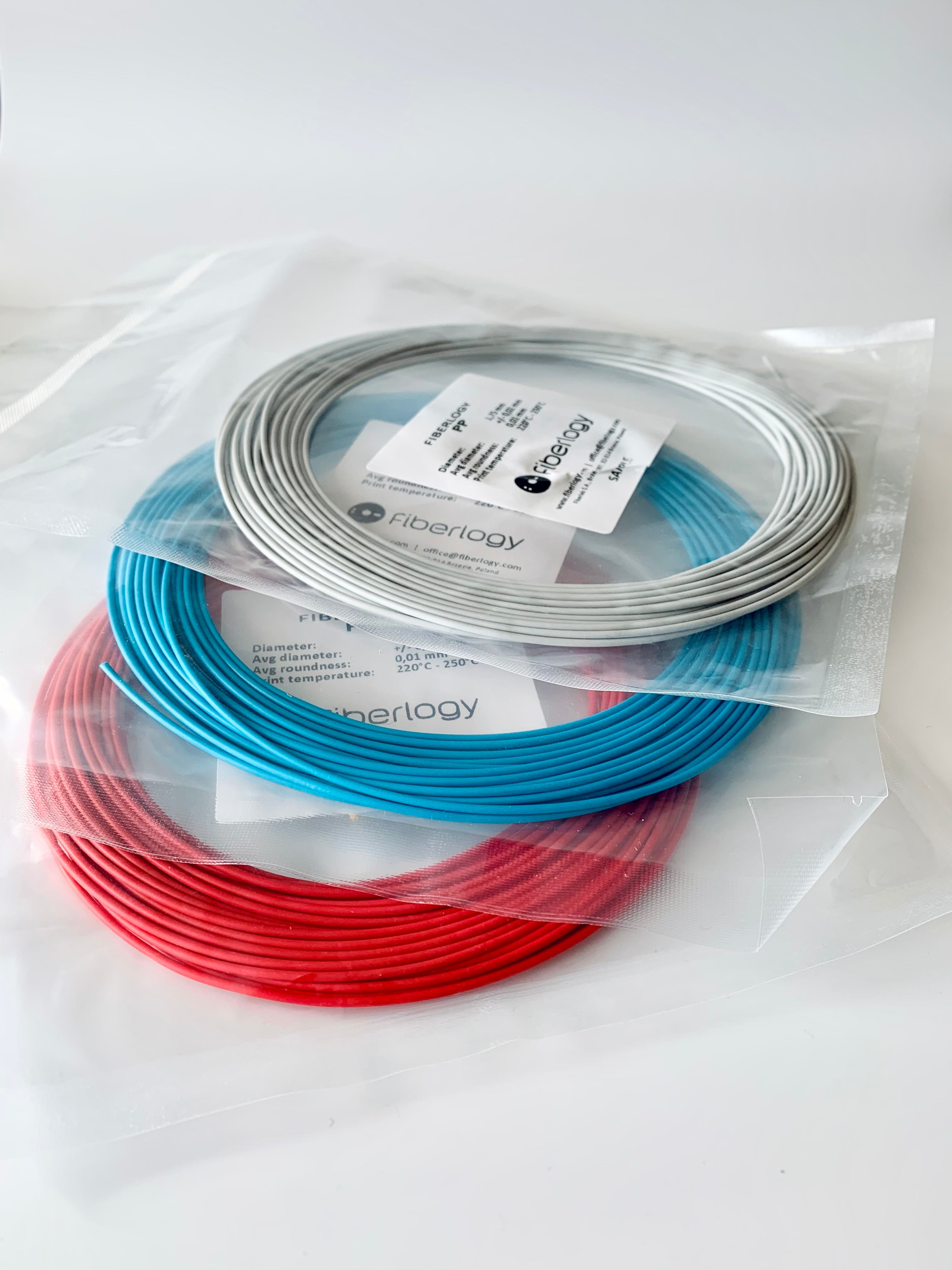 Fiberlogy PP Polypropylene Sample Size 18-40gm (Sample) - Non-Toxic 3D Printer Filament, 1.75mm