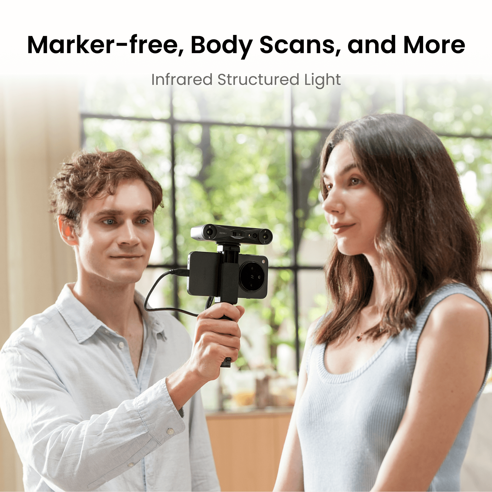 Revopoint INSPIRE 2: Wireless Infrared Laser and Structured Light 3D Scanner