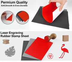 Twotrees Laser Engraved Rubber Stamp Pads