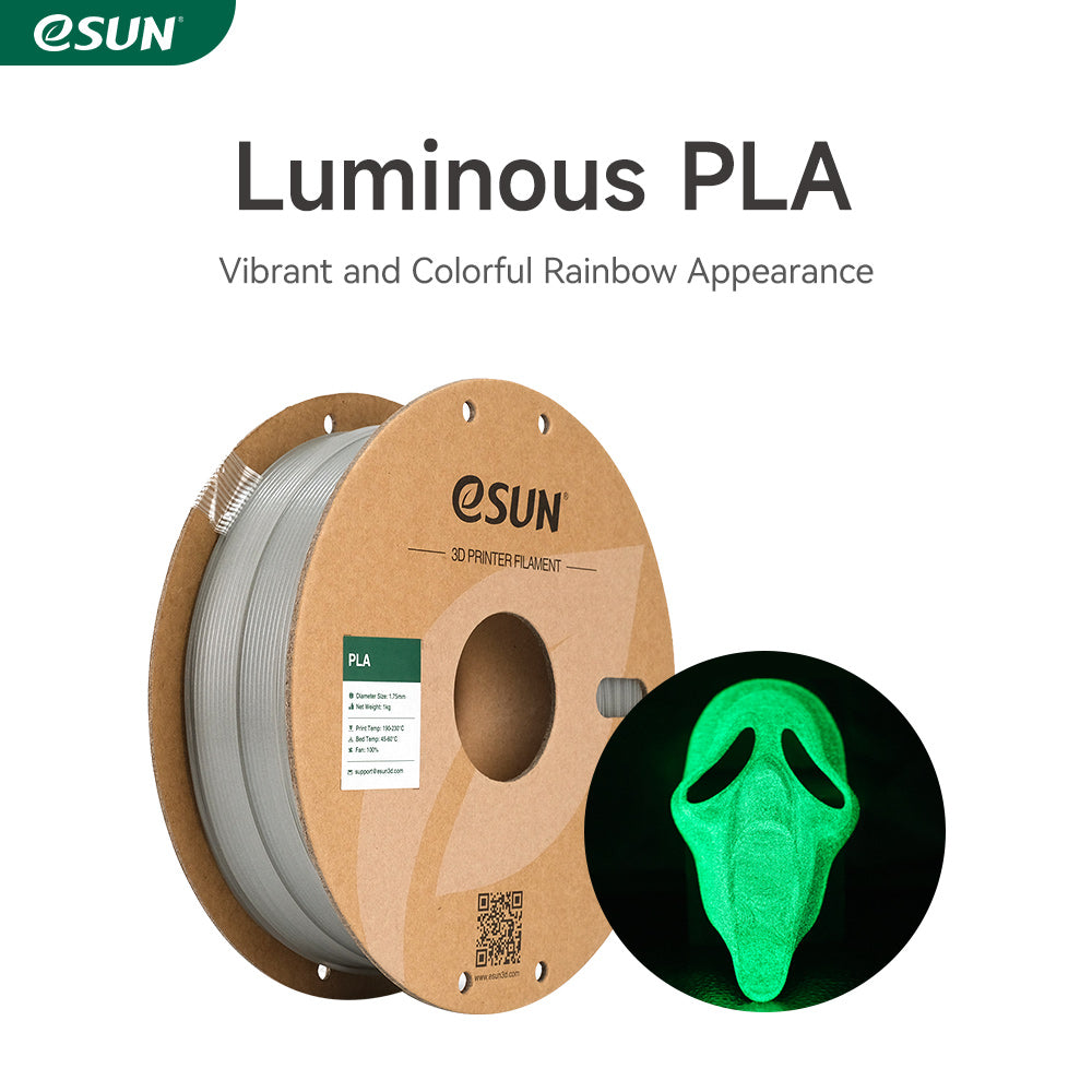 eSUN Luminous PLA 1.75mm 3D Filament 1KG  Glow in the Dark
