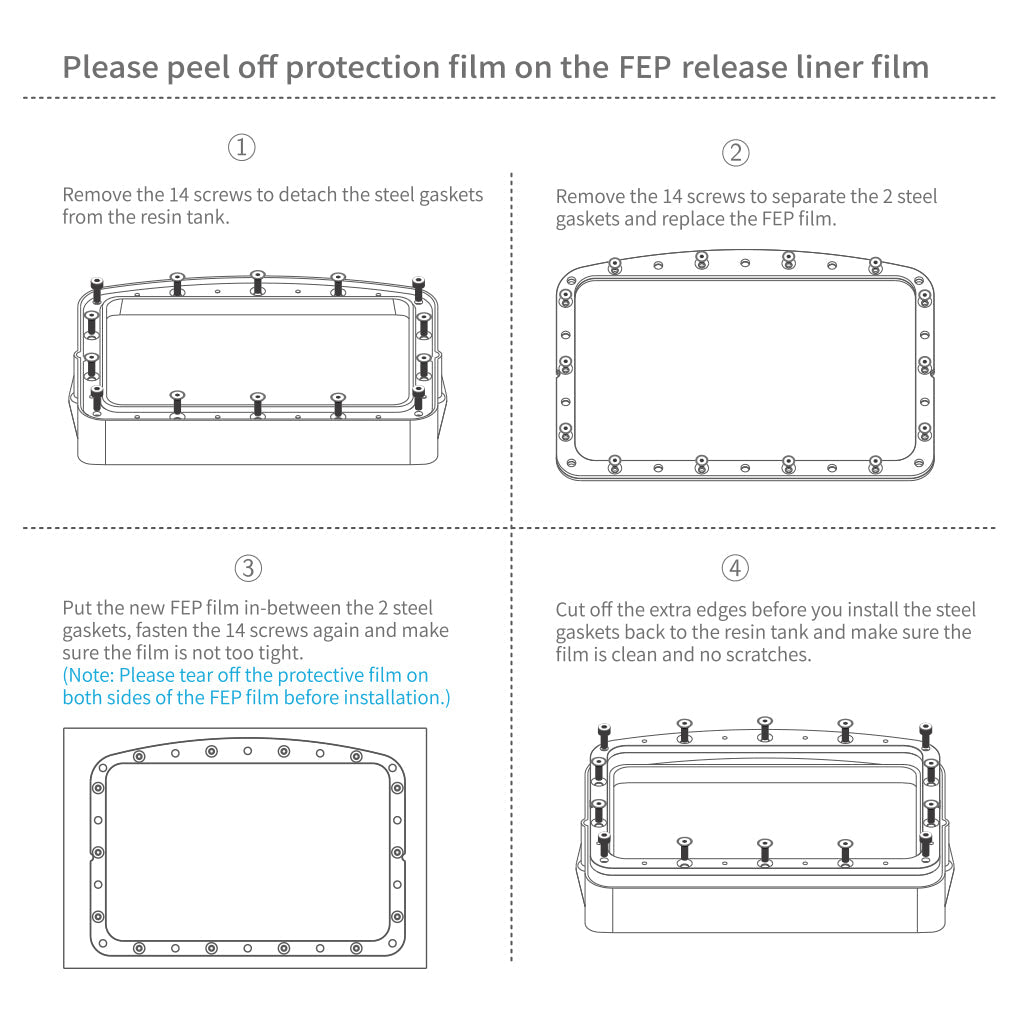 PFA Film for Mars 4 DLP (5 Pcs)