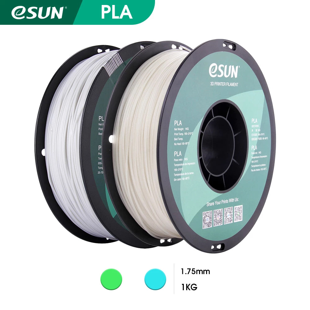 eSUN Luminous PLA 1.75mm 3D Filament 1KG  Glow in the Dark