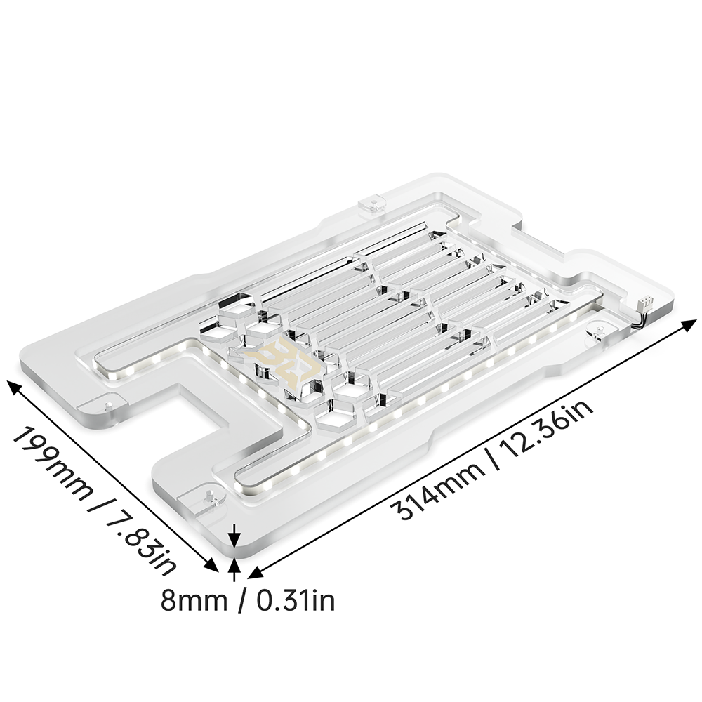 BIQU Panda Aura Smart RGB Lighting Panel with Remote Control and Customizable Status Display for A1 Series
