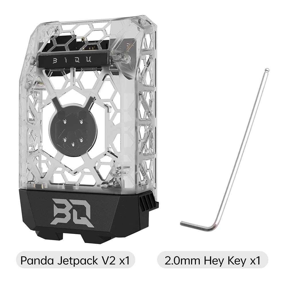 BIQU Panda Jetpack Lightweight Hollow Design Bambu Extruder Front Cover Integrated with Panda Jet Cooling Fan Duct for Bambu Lab P1/X1