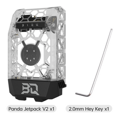 BIQU Panda Jetpack Lightweight Hollow Design Bambu Extruder Front Cover Integrated with Panda Jet Cooling Fan Duct for Bambu Lab P1/X1