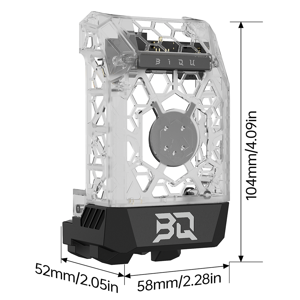 BIQU Panda Jetpack Lightweight Hollow Design Bambu Extruder Front Cover Integrated with Panda Jet Cooling Fan Duct for Bambu Lab P1/X1