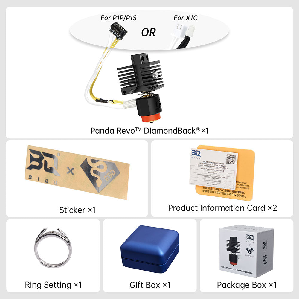 BIQU Panda Revo Hotend High Flow High Speed Drop-in Upgrade Hotend for Bambu Lab P1S/P1P/X1C