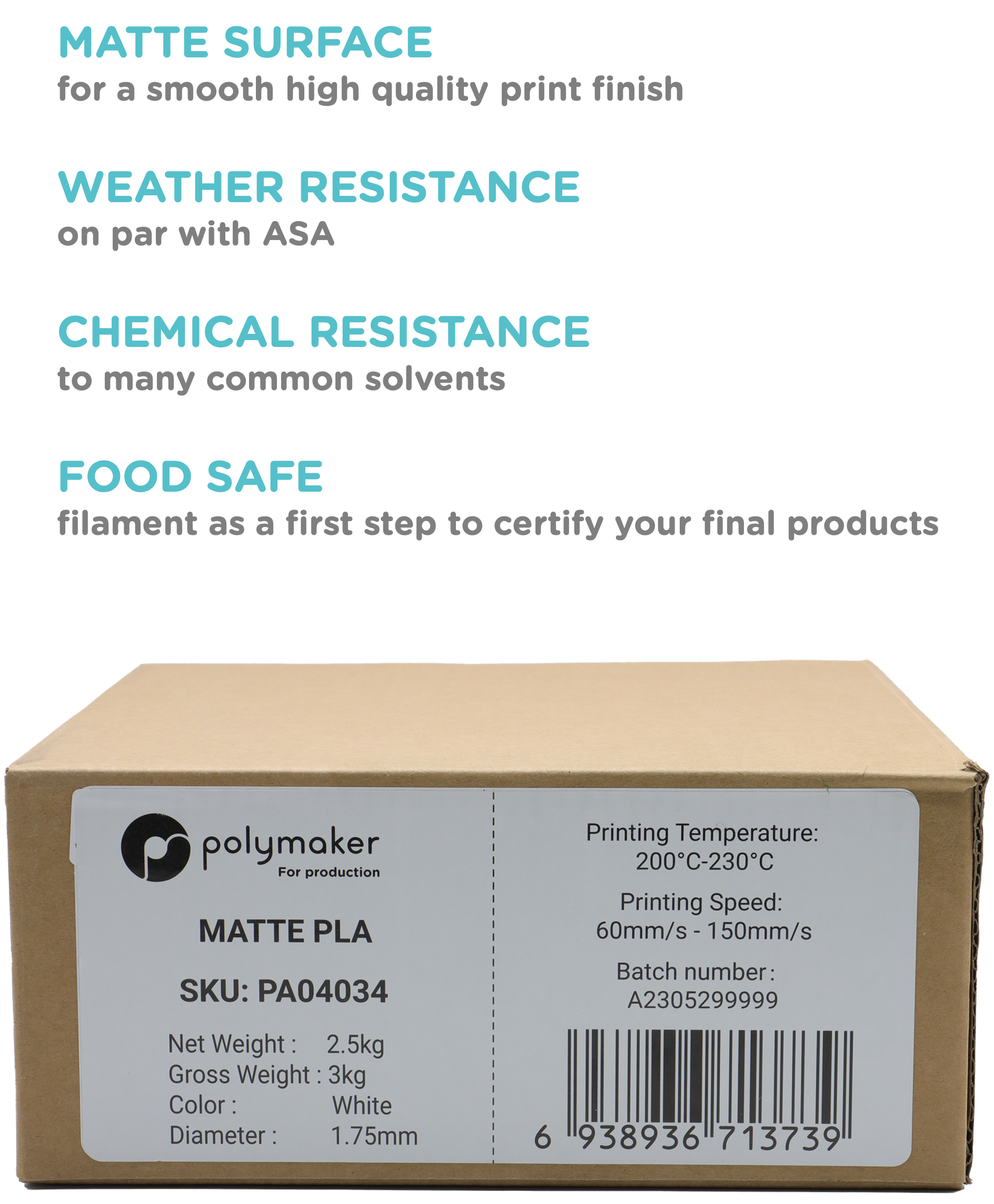 Matte PLA for Production