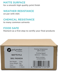 Matte PLA for Production