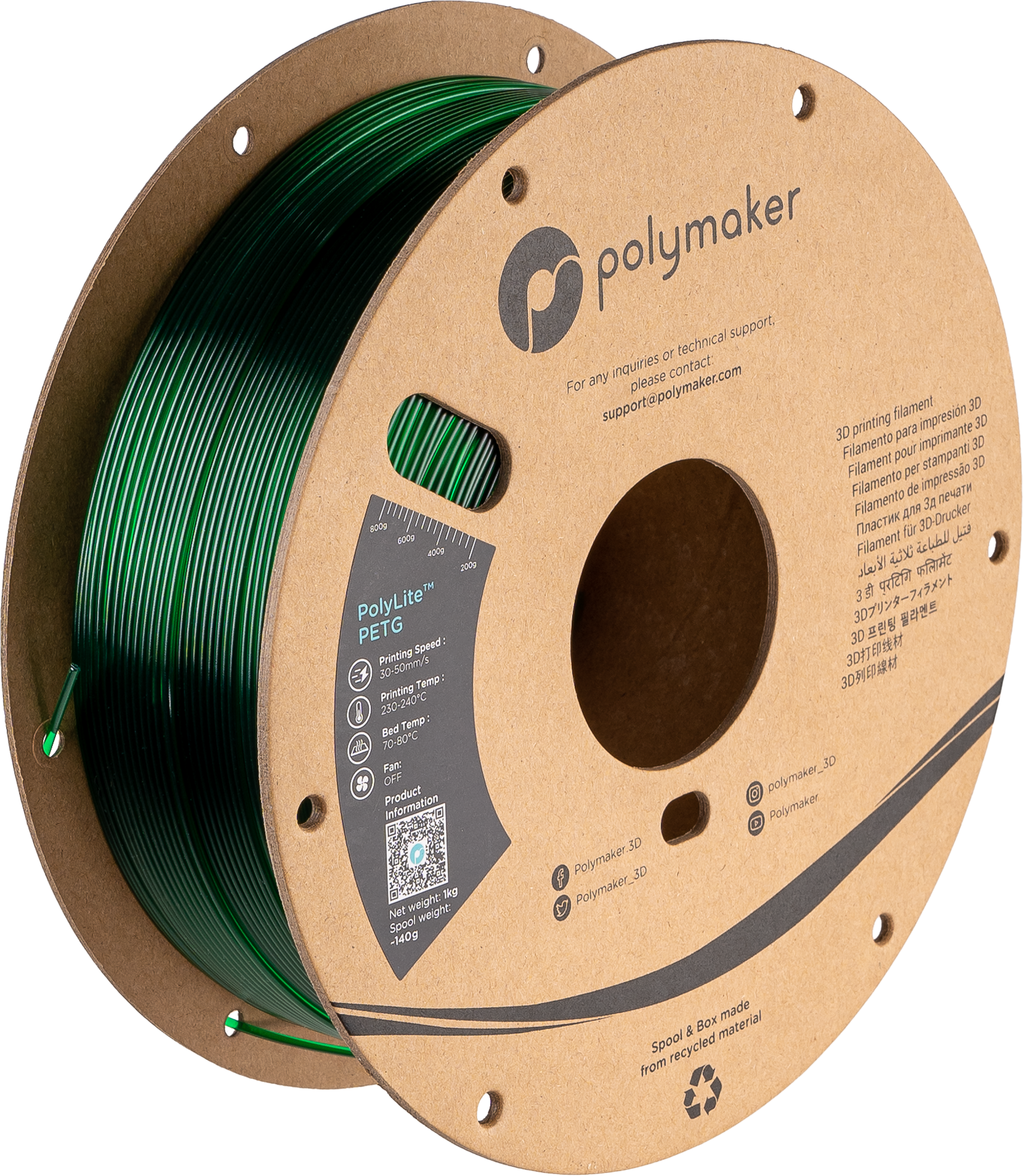 PolyLite™ Translucent PETG