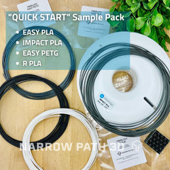 FIBERLOGY "QUICK START" 4X Pcs. EASY PLA, IMPACT PLA, EASY PETG, R PLA, Filament Sample Variety Pack - Premium 3D Printing Materials
