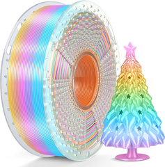 [MOQ: 3KG] PLA, SILK, PETG Rainbow Filament 3D Printer Filament 1KG