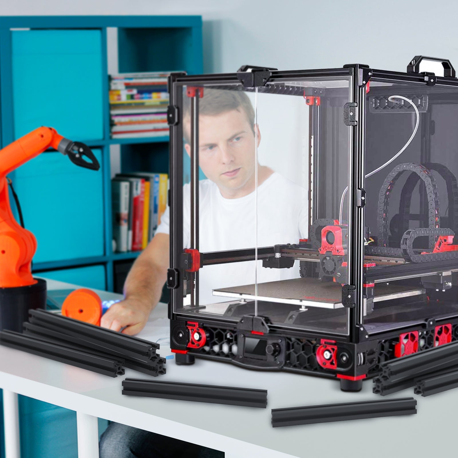 Voron 2.4 CNC Parts Kit V2.0 - DIY Kits 8 Kits Electronics Cable Fastener Heated Bed Motion Panels Frame CNC