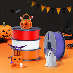 SUNLU Halloween Filament Combo – 4 Colors & Materials Mix & Match (White / Purple / Red / Orange)