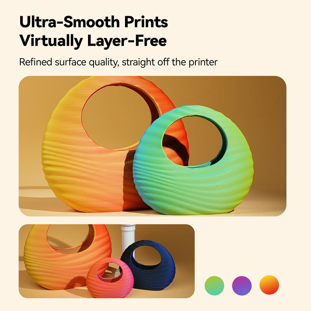 SUNLU Matte PLA Dual-Color 3D Printer Esthenic Filament 1KG, Seamless Two-Tone Shifts & Soft Matte Finish