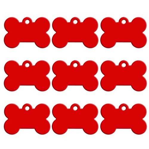 Twotrees 20pcs Bone Double Sides Personalized Dog ID Tags