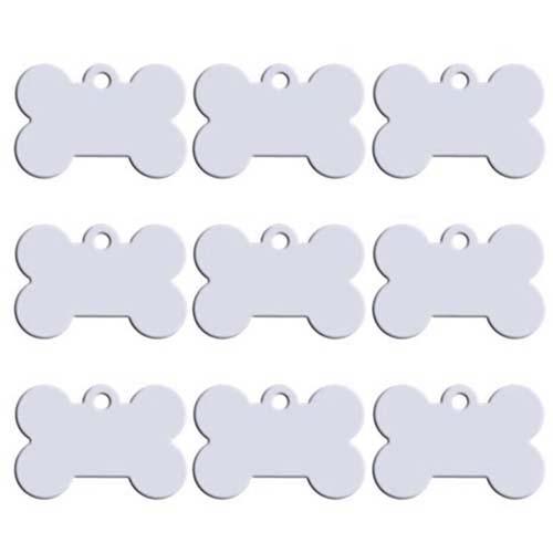 Twotrees 20pcs Bone Double Sides Personalized Dog ID Tags