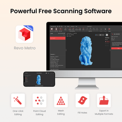 Revopoint INSPIRE 2: Wireless Infrared Laser and Structured Light 3D Scanner