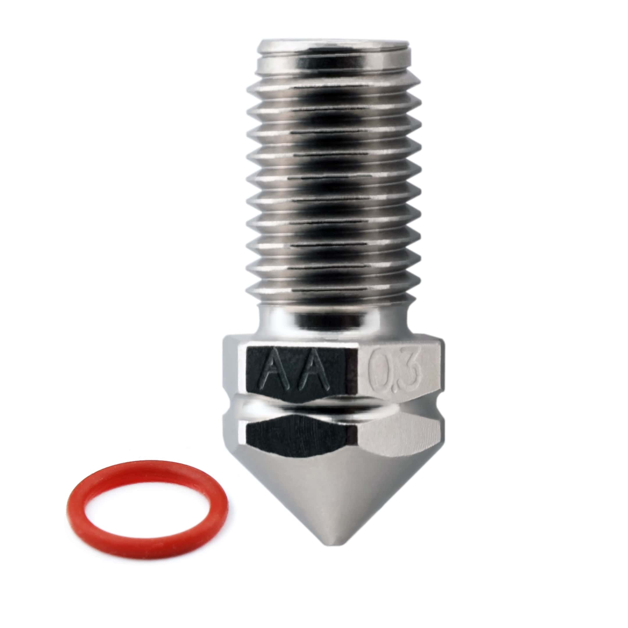 Micro Swiss Brass Plated Wear Resistant Nozzle for Ultimaker 3 / Ultimaker 5s