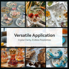 Crystal Clear Epoxy Resin Kit 48OZ(32OZ+16OZ), Perfect for DIY Gifts, Casting, Coating, Decorating, River Table Top