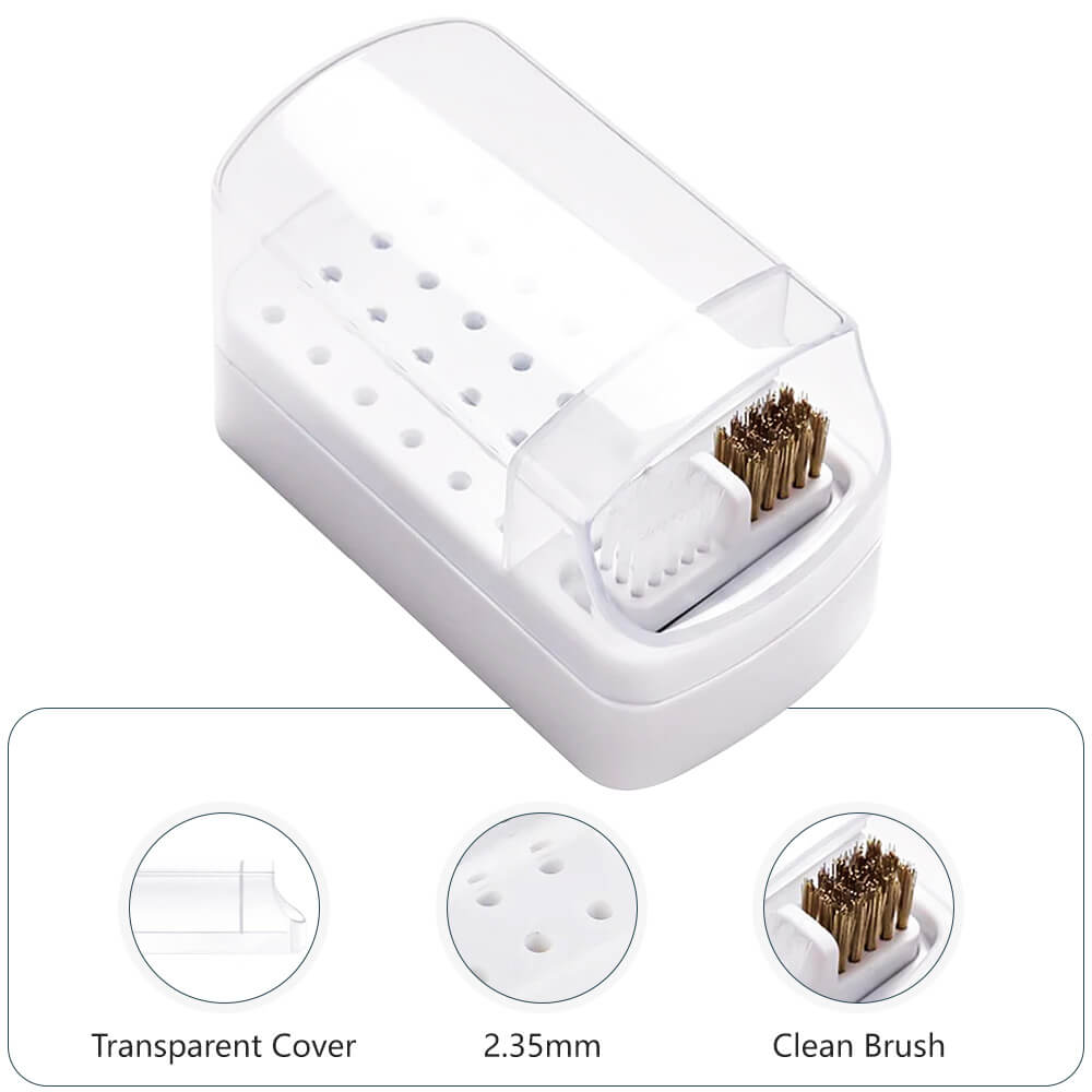 30 Holes Grinding Head Bit Organizer With Cleaning Brush