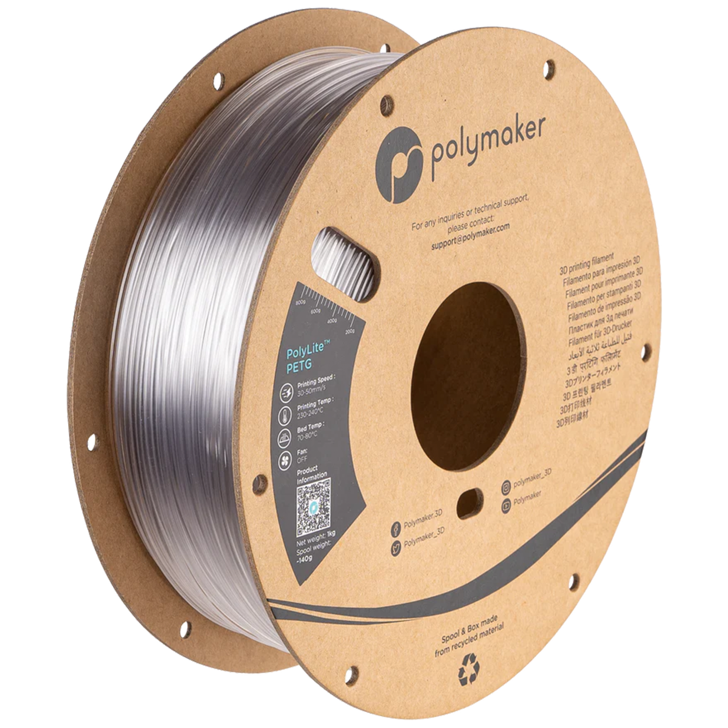 PolyLite™ Translucent PETG