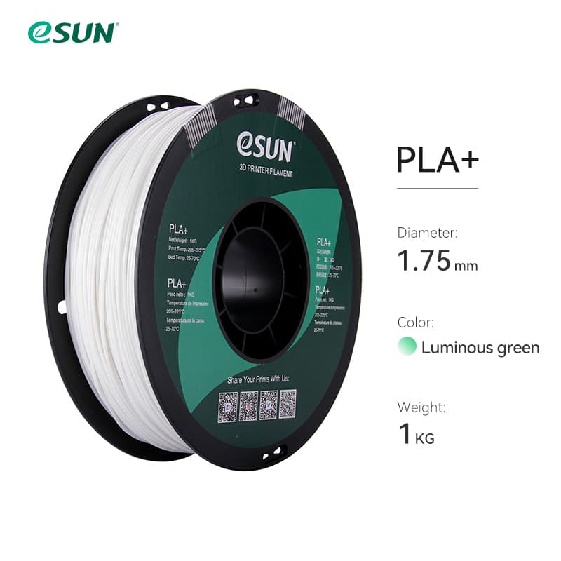 eSUN Luminous PLA 1.75mm 3D Filament 1KG  Glow in the Dark