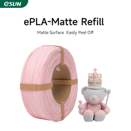 eSUN Upgraded PLA-Matte 1.75mm Filament Refill for 3D Printer No Spool 1KG