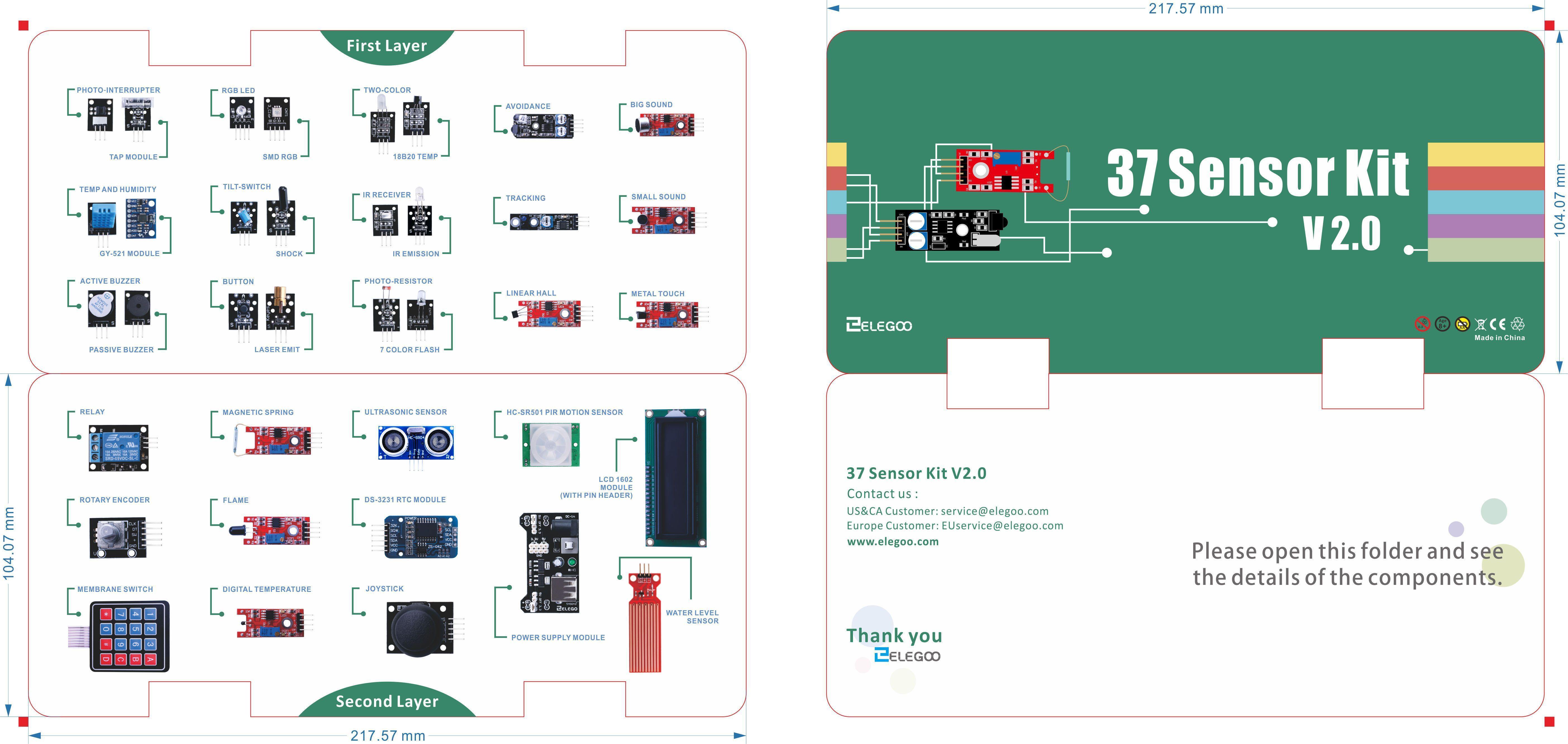 Upgraded 37 in 1 Sensor Modules Kit