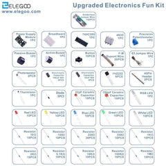 Upgraded Electronics Fun Kits (4 Versions) for Arduino, Raspberry Pi, STM32
