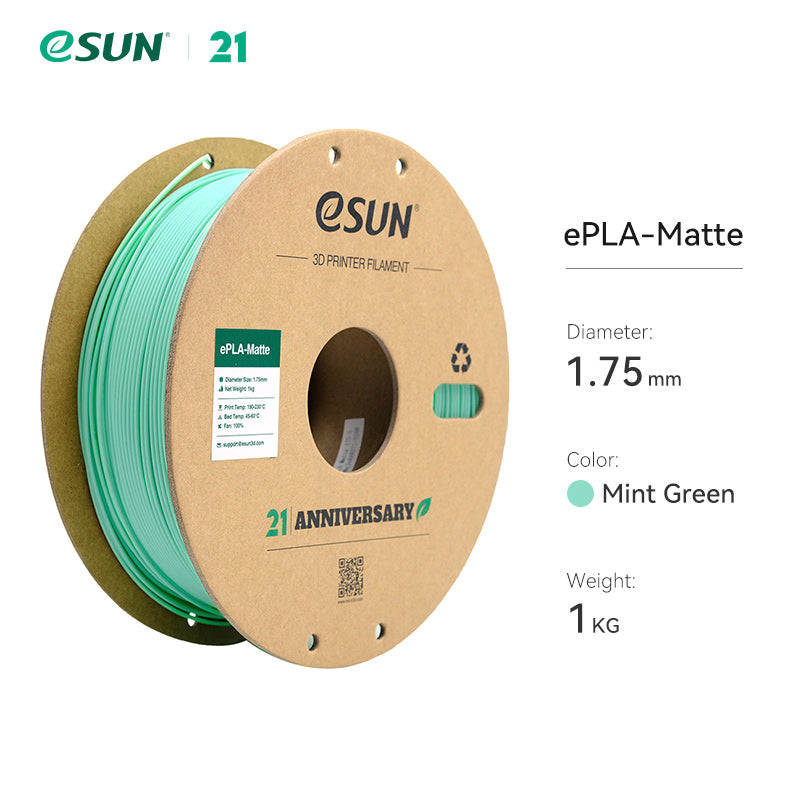 eSUN Upgraded ePLA-Matte 1.75mm 3D Filament 1KG